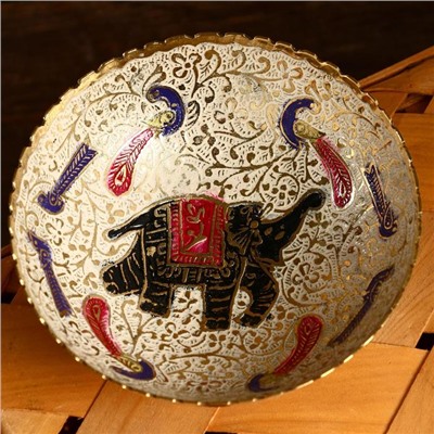 Блюдце «Слон», 10×10×4 см, латунь