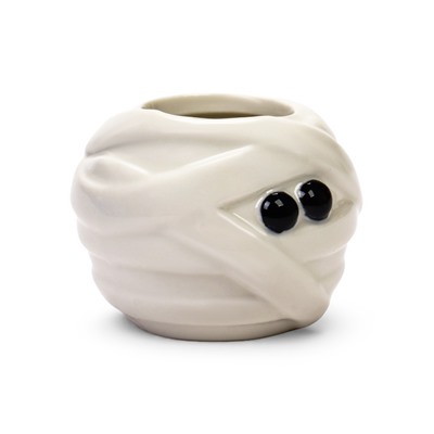 Декоративный горшок для цветов «Мумия», 50 мл, 6.5×6.5×5 см, керамический, белый, Greengo