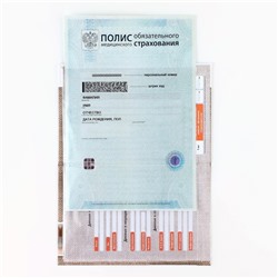 Папка для медицинского полиса «Коллаж», 17.5×11.3 см.