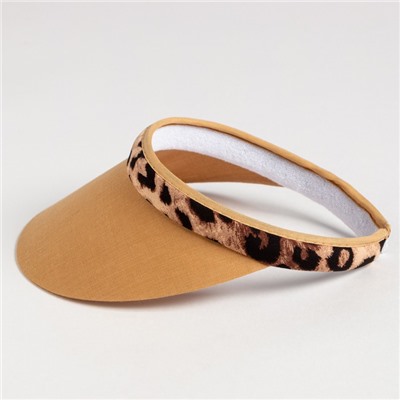 Козырёк женский MINAKU Leopard, коричневый, размер 56-58