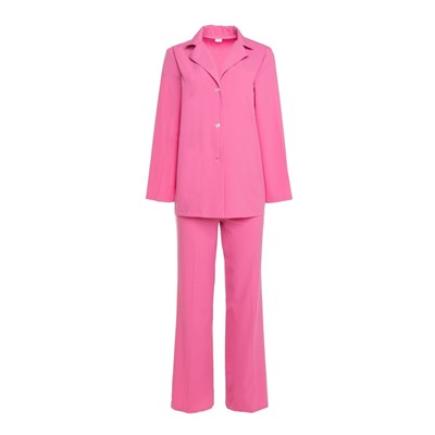 Костюм женский (жакет, брюки) MINAKU: Green trend, размер 42, ярко-розовый