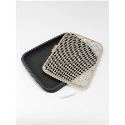 Туалет открытый, 65×6.5×5 см, со столбиком, пластик, серый