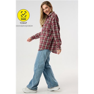 Рубашка женская в клетку