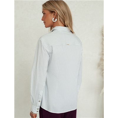 Блузка прилегающего силуэта из хлопка