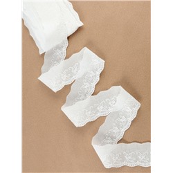 Кружево шитьё, 50 мм, 13.7±1 м, белое