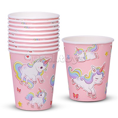 Набор посуды одноразовой "Мечта единорога" стаканы (10 шт)