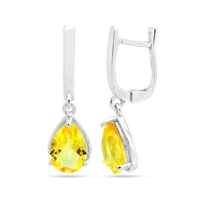 Серьги из серебра цитрин, Маркел