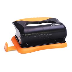 Дырокол "MonoChrome" (10 листов) пластиковый с каучуковой вставкой, с линейкой,