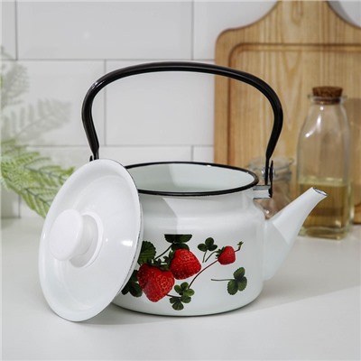 УЦЕНКА Чайник цил деколь, 1.5 л, цвет МИКС (белый)