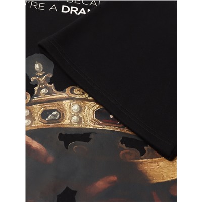 Футболка женская MIST Queen, размер 46, чёрная