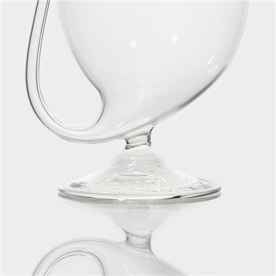 Бокал для вина Magistro «Пантера», 300 мл, стекло, с трубочкой, прозрачный