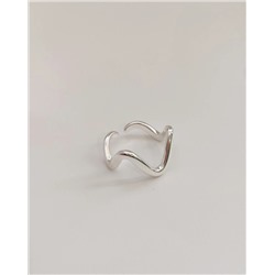 Кольцо с белым серебрением