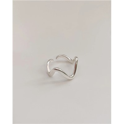 Кольцо с белым серебрением