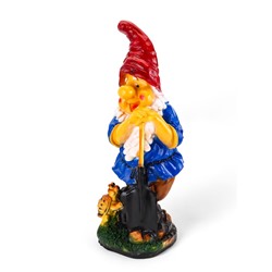 Садовая фигура из гипса «Гном с черепахой», 30×31×72 см