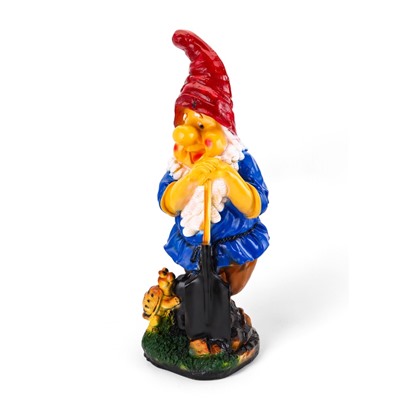 Садовая фигура из гипса «Гном с черепахой», 30×31×72 см