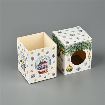 Бонбоньерка новогодняя «С новым годом», 6×7×6 см