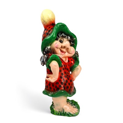 Садовая фигура из полистоуна «Девочка-клубничка», 55×25×30 см