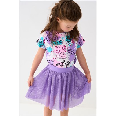 Юбка-шорты трикотажные для девочек PLAYTODAY, 1240013