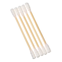 Ватные палочки, пакет 200 шт., наконечник - спираль, хлопок/бамбук(стик)