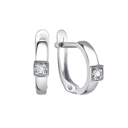 Серьги из серебра куб.циркон., Л-10085