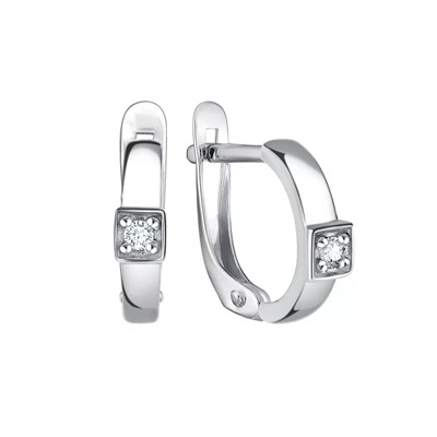 Серьги из серебра куб.циркон., Л-10085