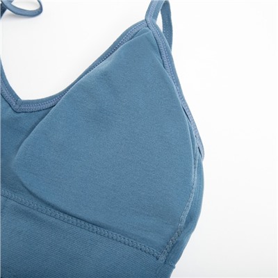 Комплект нижнего белья женский (топ, трусы) Collorista, синий, размер 42-44