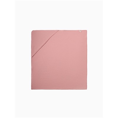 Полотенце - уголок муслиновое «Крошка Я», 75×75 см, хлопок 100%, пудровое