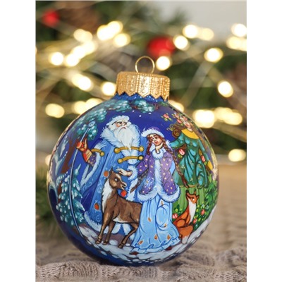 Набор из 2-х ёлочных шаров d=10 см «Зимняя сказка»