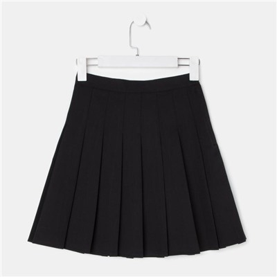 Юбка в складку мини женская MIST, размер 48, чёрная