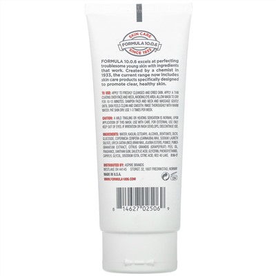 Formula 10.0.6, Three Times Sublime, 3 in 1 Blackhead Wash + Scrub + Mask, Pink Grapefruit + Jojoba, 3.4 fl oz (100 ml)