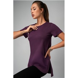 Женская удлиненная футболка с разрезами Happyfox