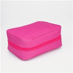 Косметичка-несессер на молнии, с крючком, цвет розовый