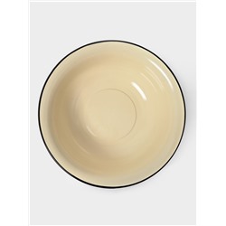 Таз эмалированный, 12 л, без декора, цвет слоновой кости