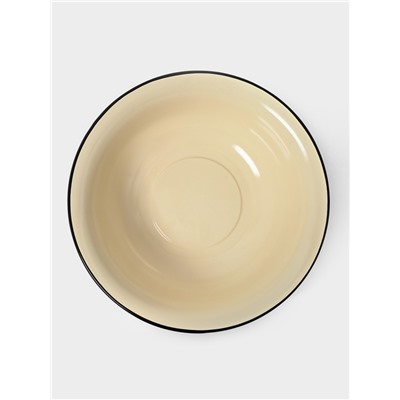 Таз эмалированный, 12 л, без декора, цвет слоновой кости