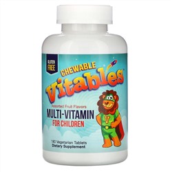 Vitables, мультивитамины для детей, со вкусами фруктов, 180 вегетарианских таблеток