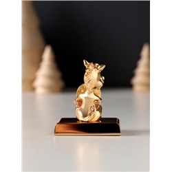 Фигурка «Лошадка с монеткой на подставке и с пожеланием: Здоровья», 4×2.3×5 см