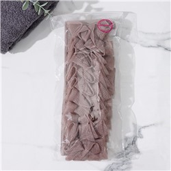 Мочалка для тела массажная Доляна «Афродита», 70×7.5 см, коричневая