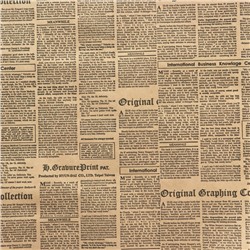 Бумага упаковочная крафт «Газета», чёрный, 0.7×10 м, 70 г/м²
