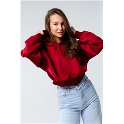 Свитшот 1 оверсайз короткий (Бордо)