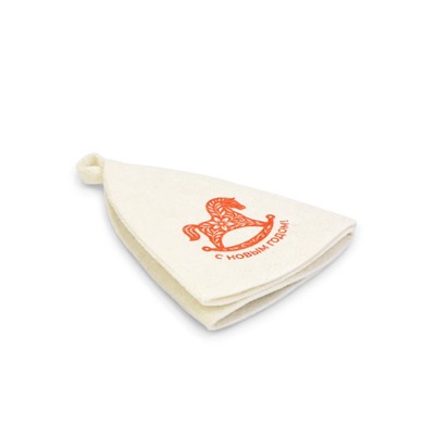 Шапка для бани и сауны «С Новым Годом!», полиэфир 70%, шерсть 30%, «Добропаровъ»