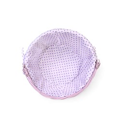 Корзина плетёная для хранения, 32×32×14 см, ручка h=14 см, сиреневая