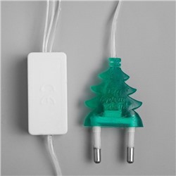 УЦЕНКА Гирлянда «Нить», 2 м, с насадками «Полярная звезда», IP20, 30 LED, 220 В, мигание, прозрачная нить, свечение мульти