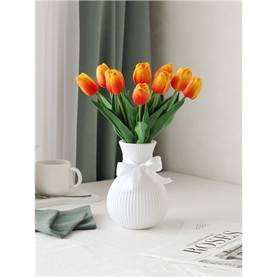 Цветок искусственный Тюльпан 30 см оранжевые / 1205 /уп 10/200/1200/ латэкс