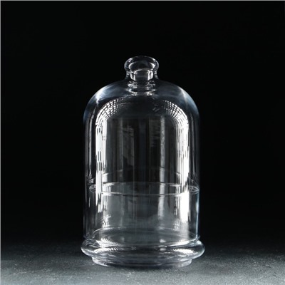 Блюдо сервировочное Paşabahçe Patisserie midi, d=11.5 см, стекло, с купольной крышкой, прозрачное