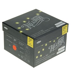 Гирлянда «Бахрома» 3×0.6 м, IP44, УМС, тёмная нить, 160 LED, свечение красное, 220 В