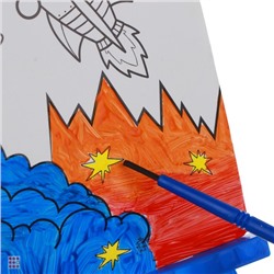 Набор для раскрашивания, картинка на подставке, краски и кисть в комплекте, картон, блистер