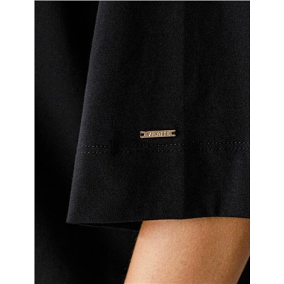 Футболка оверсайз с принтом стразами из премиального хлопка с эластаном