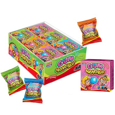 Жевательная резинка с татуировкой "Gum Челендж" 4г (30шт)