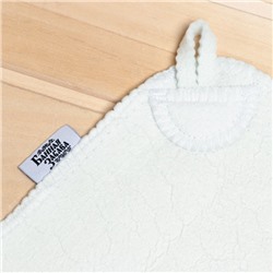 Набор для бани с принтом «Для любителей баньки», 3 предмета: шапка, коврик, рукавица, шерсть 30%, полиэфир 70%, светлый, «Банная забава»