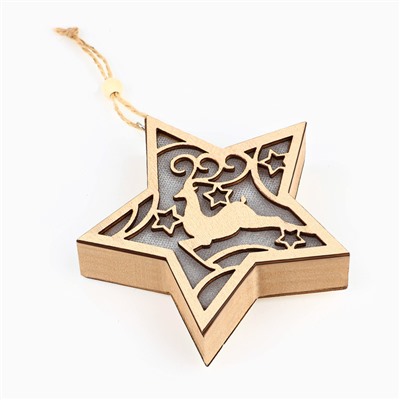 Ёлочная игрушка новогодняя «Олень», 11.5×11 см